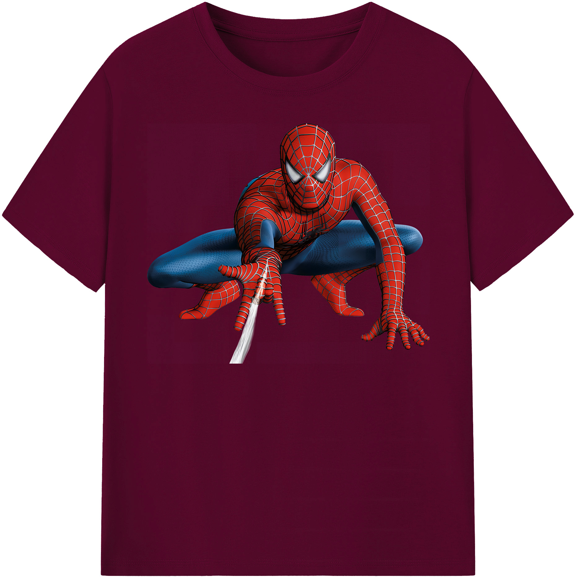 （画像用） Spider Man スパイダーマン レディースカジュアルプリントTシャツ（綿100％）